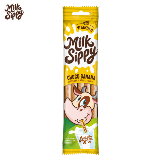 Choco Banana Flavored Milk Sippy Straws Pack