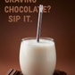 MILK SIPPY BEAD STRAWS CHOCOLATE - 30G